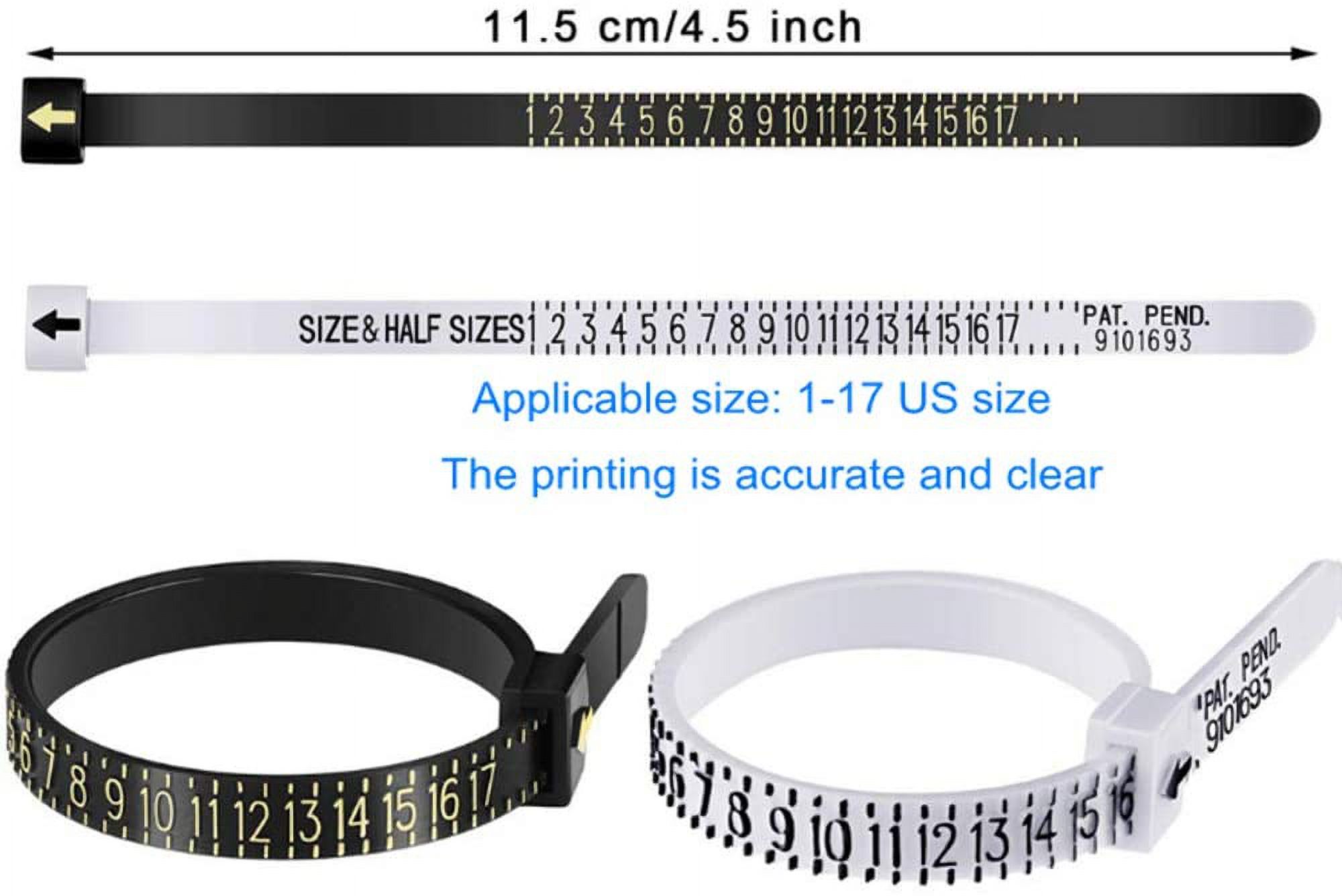 6PCS Upgrade Ring Sizer Measuring Tool, Accurate Ring Sizers for